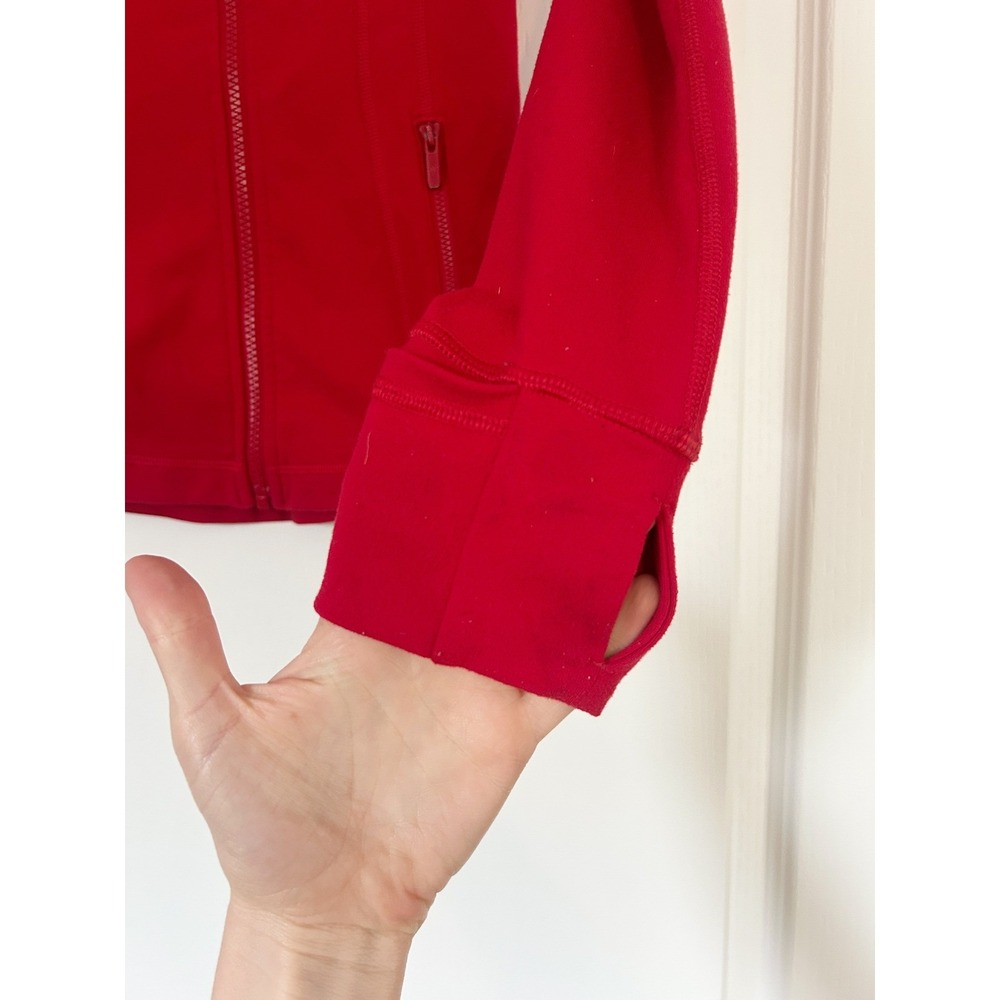 Lululemon Define Jacket Luon Full Zip Thumbholes Red Size 2 - Picture 5 of 7